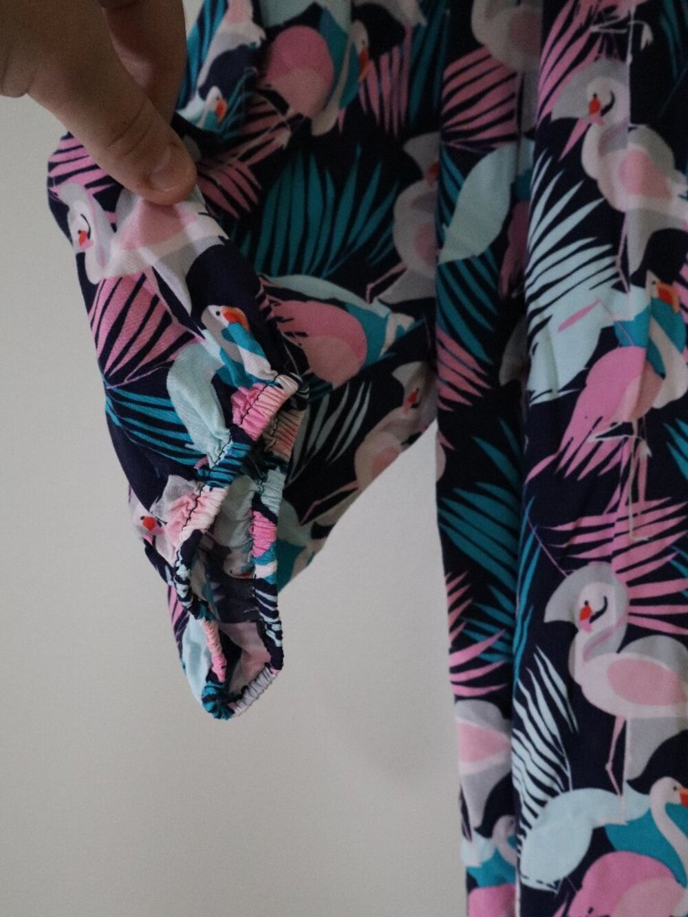 Tropical Flamingo Crown and Ivy Pink and Blue Blouse size XL - Picture 4 of 6